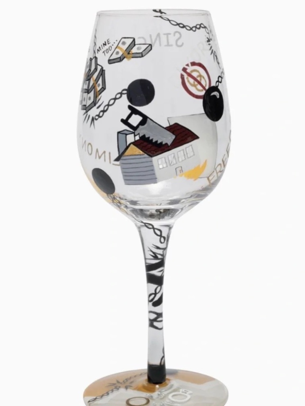 Lolita Divorce Stemmed Wine Glass RETIRED